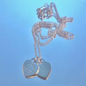 Tiffany & Co. Mini Double Heart Tag Pendant